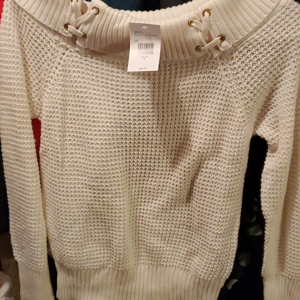 Knit off white sweater